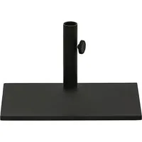 Dehner Schirmständer Eckig für Balkon 20 kg, 49 x 30 x 24.5 cm, schwarz, robuster Schirmständer aus Stahl, für Balkon Sonnenschirme