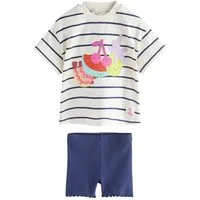 Next T-Shirt & Shorts Kurzarm-T-Shirt und Radlershorts im Set (2-tlg)