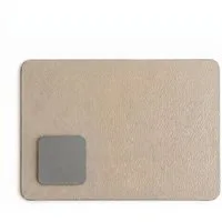 Arendo Platzset 6er Set Premium Tischset doppelseitig, Kunstleder, rutschfest, eckig, (Set, 12-St., 6 Tischsets, 6 Getränkeuntersetzer), wasserabweisend, abwischbar, Tellerunterlage & Getränkeuntersetzter
