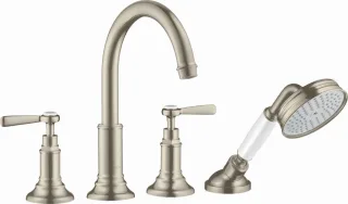 Hansgrohe 4-Loch Wannenarmatur Axor Montreux F-Set f.Fliesenrand BN m.Hebelgriffen, 16554820 , 16554 16554820