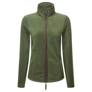 Premier Womens/Ladies Artisan Fleece-Jacke mit Kontrastbesatz (Moosgrün/Braun)
