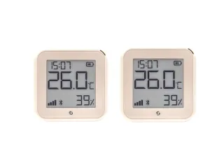 SHELLY WLAN-Temperatur- u. Feuchtigkeitssensor Plus H&T Gen. 3, BT, Ivory, 2 Stück