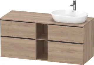 Duravit D-Neo Konsolen-Waschtischunterbau wandhängend 1400x550x664 Az 2 Ei mr Mt DE4970RBD550000