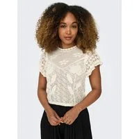 ONLY Kurzarmpullover ONLESTRALLA S/S SHORT STRUCTOP KNT NOOS