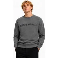 Balmain Paris Sweatshirt Pierre Balmain Pullover Sweater Relaxed Comfort Fit Gerippten Kragen mit elastischen Bündchen