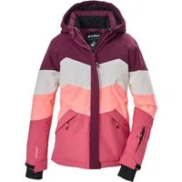 Killtec Skijacke KSW 188 GRLS SKI JCKT Kinder Skijacke: wasserdicht, atmungsaktiv, verstellbar, Colourblock