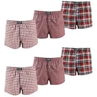 ADAM JEANS Webboxer Gewebte Boxershorts American Unterhosen Herren Boxershorts Kariert (6-St., 3er Set, 6er Set, 12er Set) Web Boxershorts Herren lockere Boxershorts Herren weit Männer Boxer