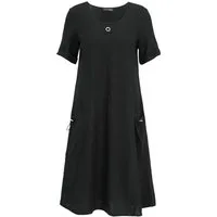 Doris Streich A-Linien-Kleid (1-tlg) aus Leinen mit Halbarm