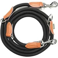 Leisegrün Hundeleine Hundeleine für große Hunde, nur 260g leicht, Hundeleine 2m - Schwarz, Nylon