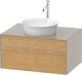 Duravit White Tulip Konsolenwaschtischunterbau wandhängend Natur Eiche & Taupe Matt & Seidenmatt 800 WT49750H5600010
