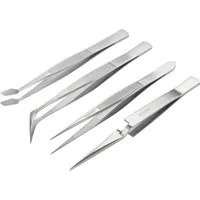 Basetech Pinzette Basetech BT-2108046 Pinzetten-Set 4teilig