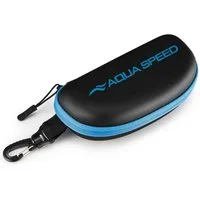 Aqua Speed Schwimmbrille Brillenetui Hardcase – Stoßfest, mit Karabiner & Softfutter, (Hartschalenetui mit Reißverschluss & Gummiband fürs Brillentuch), Inkl. Mikrofaser-Brillentuch – Sicherer Schutz & clevere Aufbewahrung