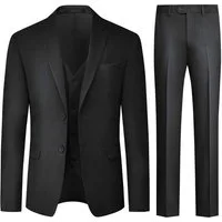 Allthemen Anzug (3 tlg) Herren Slim Fit Hochzeitsanzug komplett 3 teilig Businessoutfit