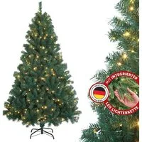 LETGOSPT Künstlicher Weihnachtsbaum Künstlicher Weihnachtsbaum für Zuhause, 120 cm mit 150 LED-Lichterkette, 400 Zweige, Perfekt für Tisch, Fensterbank & Mini-Deko