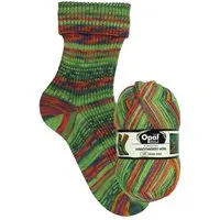 Opal Hundertwasser Sockenwolle 4-fädig, 100g Häkelwolle, 425 m (Strumpfwolle, Sockengarn, 4fach, Wolle zum Socken stricken oder häkeln, 4fädig), 75% Wolle (mulesingfrei), 25% Polyamid