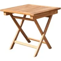 LC Garden Gartentisch Riva Teak Klapptisch quadratisch 50x50x50cm