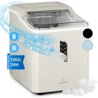 Klarstein Eiswürfelmaschine Albaron Eiswürfelbereiter, Bulleteis für Zuhause 12kg/Tag LCD Display 1,5 L Ice Maker