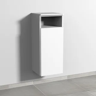 Sanipa 3way Mittelschrank mit 1 Tür und 1 offenem Fach, Weiß-Soft, BR13343 BR13343