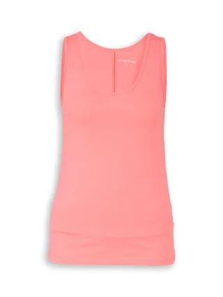 Tom Tailor - Slim Fit Top mit Rundhalsausschnitt soft coral pink - Gr. - M
