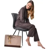 RAIKOU Freizeittasche Filztasche mit dekorativem Seidenschal Shopper (44x15x30 cm)