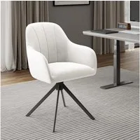HawthyHome Polsterstuhl 360° drehbar mit Armlehne und Metallbeinen, 4-Fußstuhl (1 St), Moderner Küchenstuhl Esszimmerstuhl für Wohnzimmer & Büro