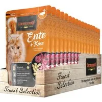 Leonardo Catfood Ente & Käse - getreidefreies Nassfutter mit fettarmen Fleisch 16x85g, Nassfutter für: Katzen