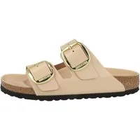 Birkenstock Arizona Big Buckle Naturleder Lack schmal Damen Pantolette Sandaletten, Sommerschuhe, Badeschuhe, Riemchen, Schlappen