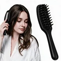 Vornix Haarbürste Selbstreinigend haarbürste, Entwirrt mühelos Knoten, Für alle Haartypen geeignet, Ein‑Klick‑Auslöser zum Entfernen von Haaren und Schuppen