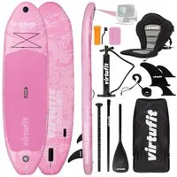 VirtuFit Inflatable SUP-Board VirtuFit Supboard Cruiser 305 ROSA mit Kajak-Sitz