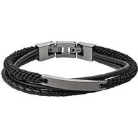 Fossil Armband Schmuck Geschenk Edelstahl Leder VINTAGE CASUAL