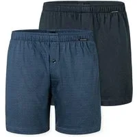 Schiesser Boxershorts 2er Pack Singel-Jersey (Spar-Set, 2-St) Boxershorts - Baumwolle - mit Eingriff - Atmungsaktiv