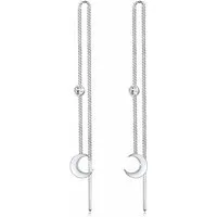 Elli Paar Ohrhänger Halbmond Sichel 925 Silber, mit Kristallen von Swarovski®, Astro
