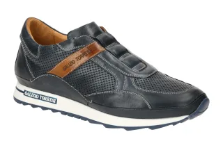 Galizio Torresi 414040 70191 Herrensportslipper blau + braun Echtleder-Futter...