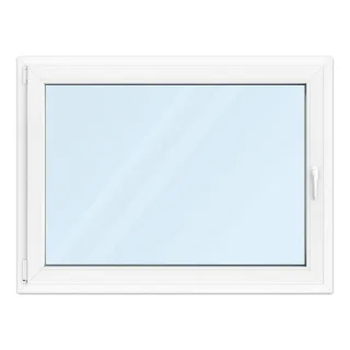 Küchenfenster, Kunststoff, aluplast IDEAL® 4000, 120 x 90 cm, Weiß, 1-teilig Drehkipp links, 2-fach Verglasung, nach Maß