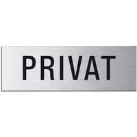 OFFORM DESIGN Hinweisschild Privat Schild 240x80 mm Aluminium selbstklebend, (1 St)