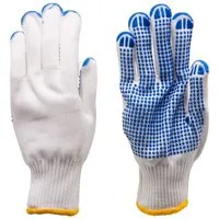 Arbeitshandschuhe Arbeitshandschuhe - Strickhandschuhe mit blauen PVC-Noppen K1300