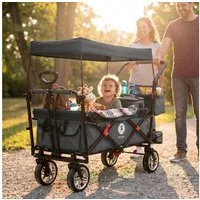 miweba Bollerwagen faltbar Transportkarre Handwagen Bollerwagen MB-20 (Bollerwagen klappbar, Kinderwagen, Handwagen, Transportwagen, 1-tlg., faltbarer Bollerwagen, Bollerwagen für Kinder), faltbarer Bollerwagen, Handwagen, Transportwagen