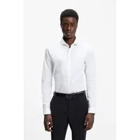 HUGO Businesshemd Erondo Cutaway-Kragen, Extra slim fit, bügelleichte Qualität
