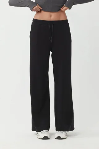Elastischer Bund Weichgriff Palazzo-Sweatpants