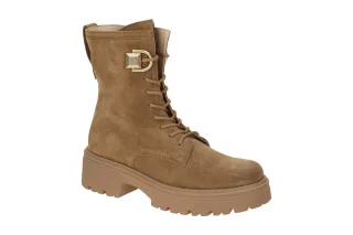 Gabor 71.761.14 Schn?r Boots Braun Lion Gold Matt Dreamvelour Textil Fu?bett