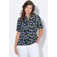 Laurasøn T-Shirt Poloshirt 1/2-Arm Stehkragen