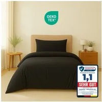 Komfortec Bettwäsche Premium, 135 x 200 bis 220 x 240 cm, 6 verschiedene Größen zur Auswahl, gebürstet 100% Mikrofaser, 2 teilig, Superweiches Bettwäsche-Set, Knitterfrei, Atmungsaktiv