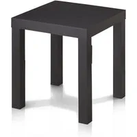 KHG Beistelltisch kleiner Couchtisch quadratisch, Nachttisch Schwarz (Holzwerkstoff foliert, 5 kg belastbar, 45x45x45 cm, pflegeleicht, ideal für Wohn- und Schlafzimmer), Pflegeleicht, Quadratisch