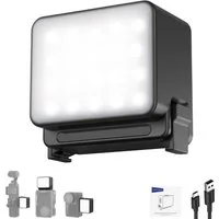 Neewer Videoleuchte M20 Magnetische LED Kamera Leuchte, IPX5 Wasserdicht, 500mAh Akku, 5600K, Mini Fülllichtaufsatz für DJI OSMO Nano Action 3 4 5 Zubehör