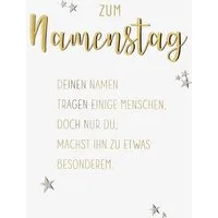 BSB Grußkarten Namenstag - Glückwunschkarte im Format 11,5 x 17 cm mit Briefumschlag