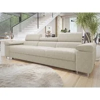 MIRJAN24 Sofa Torezio 3 Cord, Einstellbare Kopfstützen, 263x102x70-90 cm