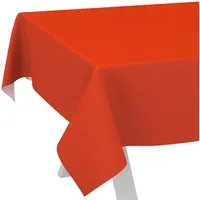 ANRO Tischdecke Wachstuchtischdecke abwaschbar UNI auch als Gartentischdecke (Einzelstück 1-tlg), wasserabweisend pflegeleicht Textil-Optik Rot 100x140cm