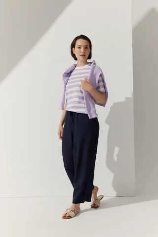 THE FASHION PEOPLE - Striped T-Shirt Berry orchid stripe - Gr. - XS