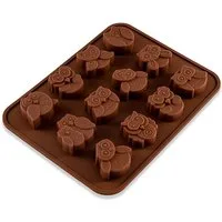 wisefood Backform Silikonform Eulen - braun 19,5x15x1,5cm, (1-tlg)