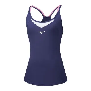 Mizuno Drylit Womens Marine/Weiß -Tank -Top